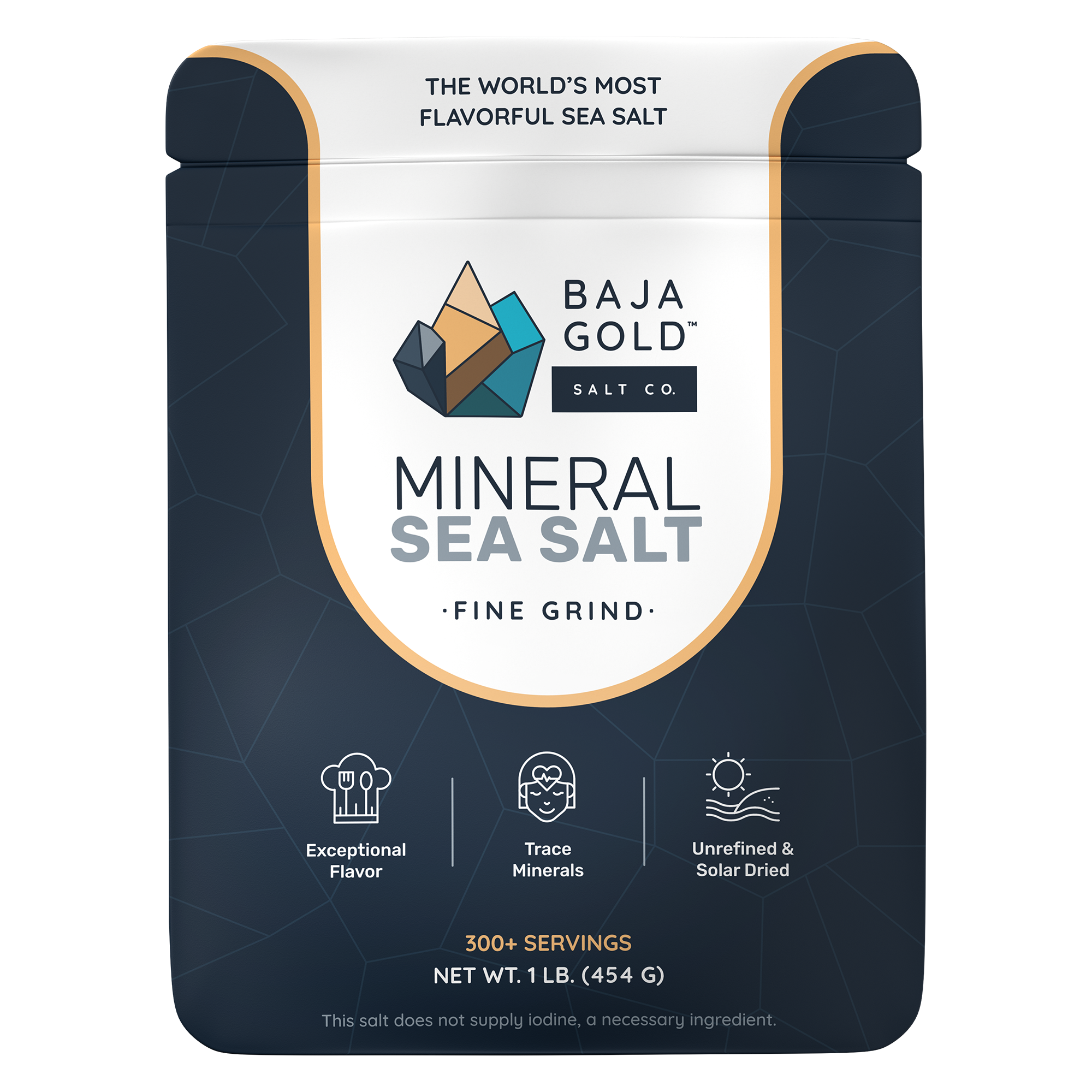 Baja Gold Mineral Sea Salt Fine Grind 454g