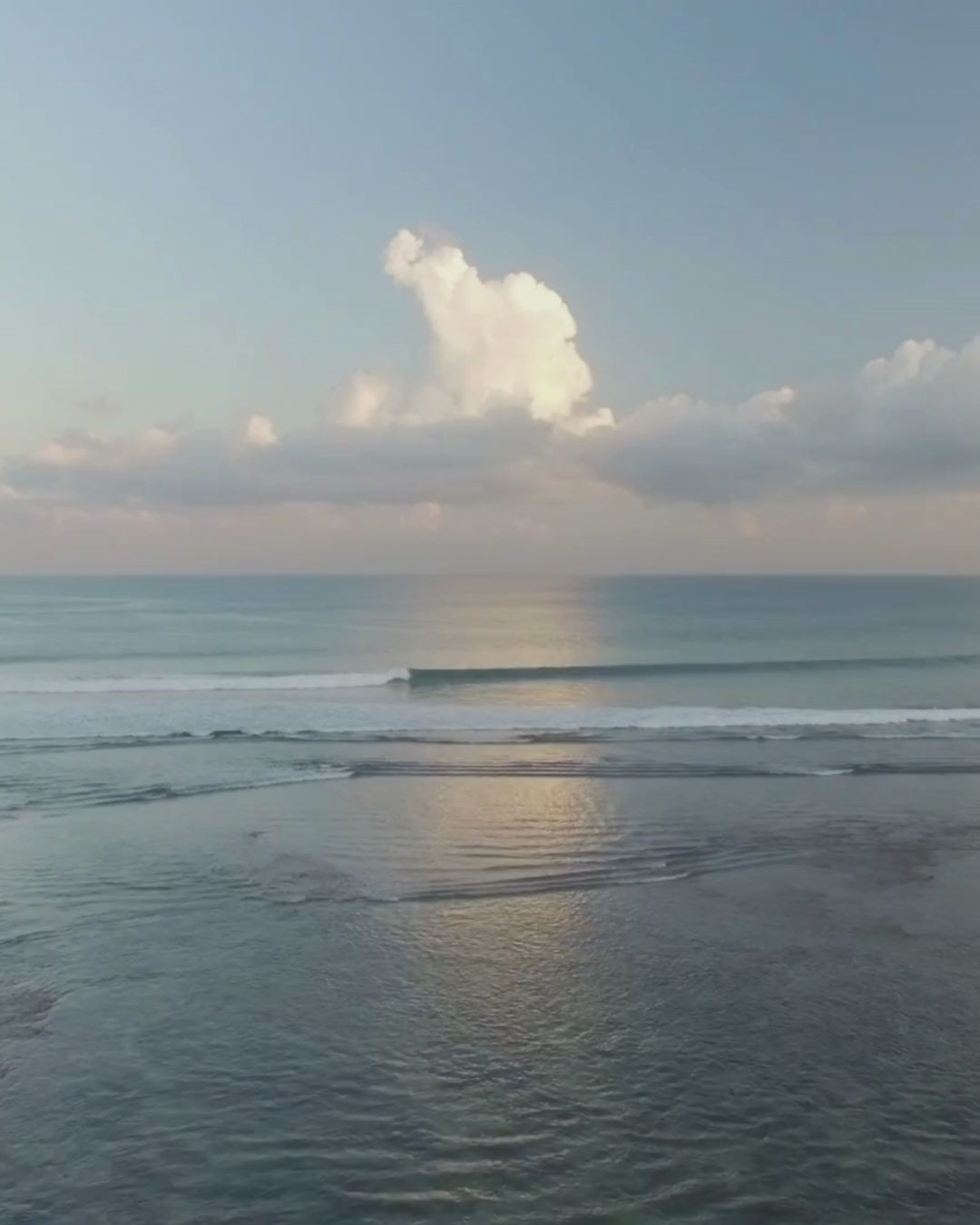 Slow panning ocean landscape hero video.